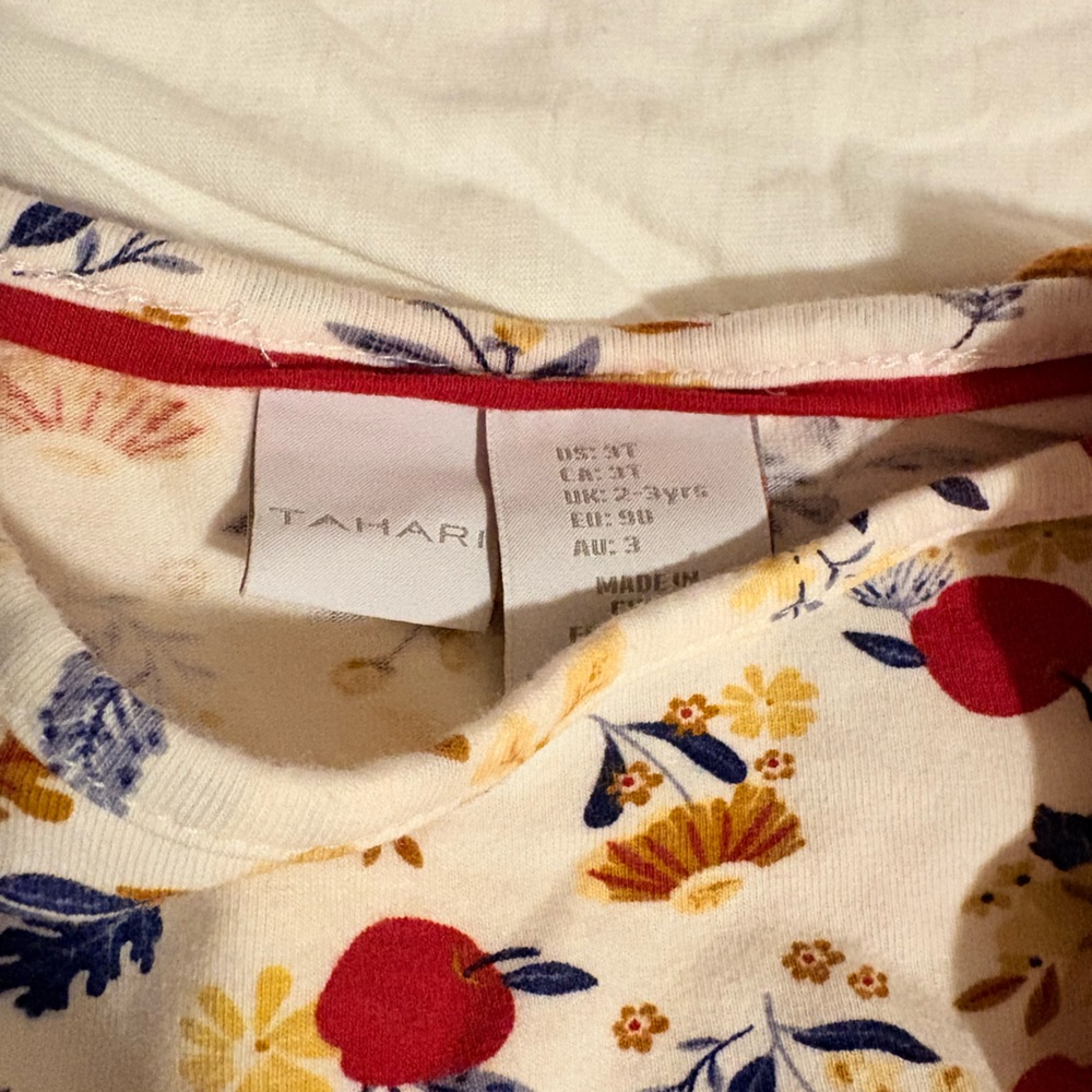 Tahari Apple Embroidered Corduroy Jumper Set size 3T - Picture 7 of 7